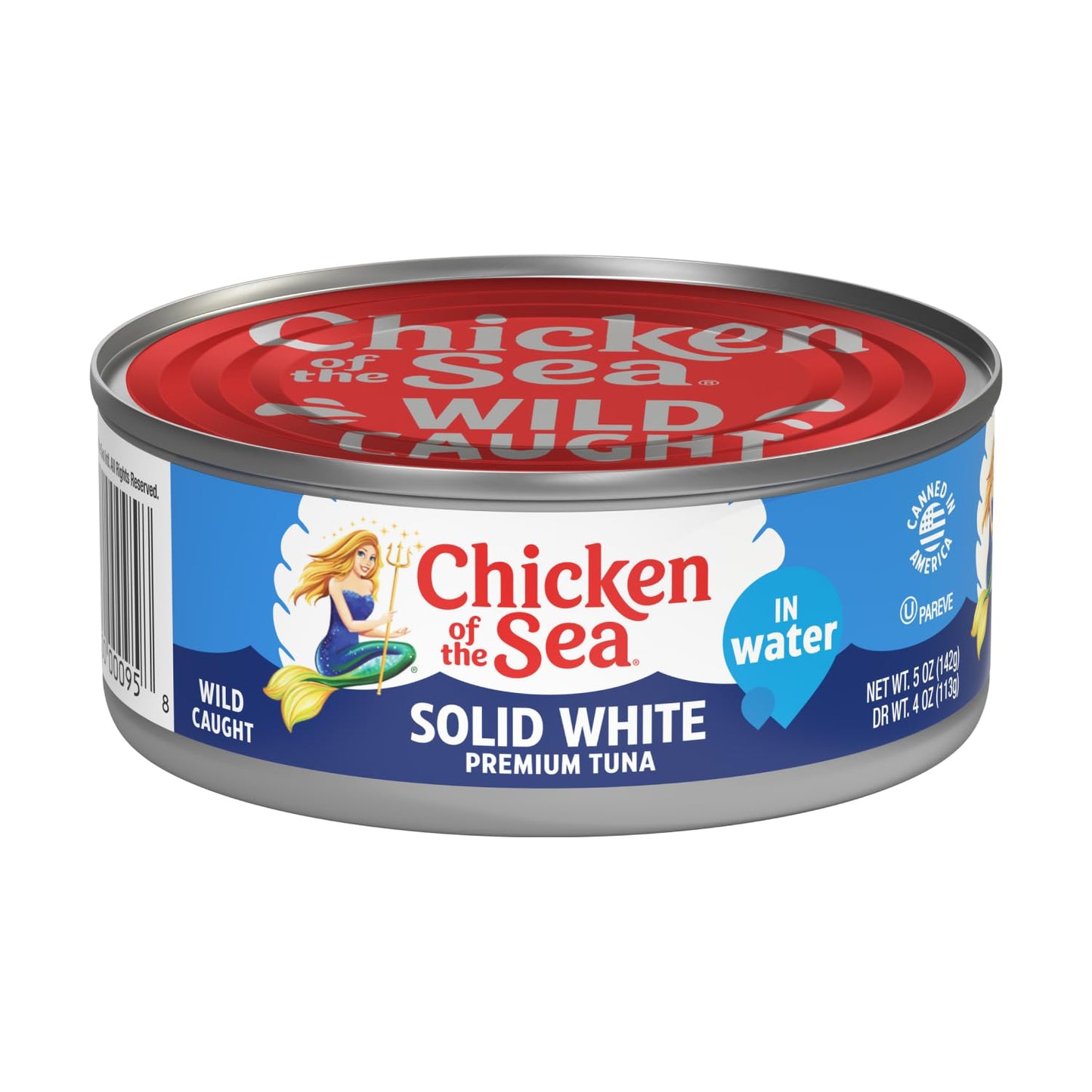 Chicken of the Sea Solid White Premium Albacore Tuna in Water, 5 oz. Can (Pack of 1), Wild Caught Tuna