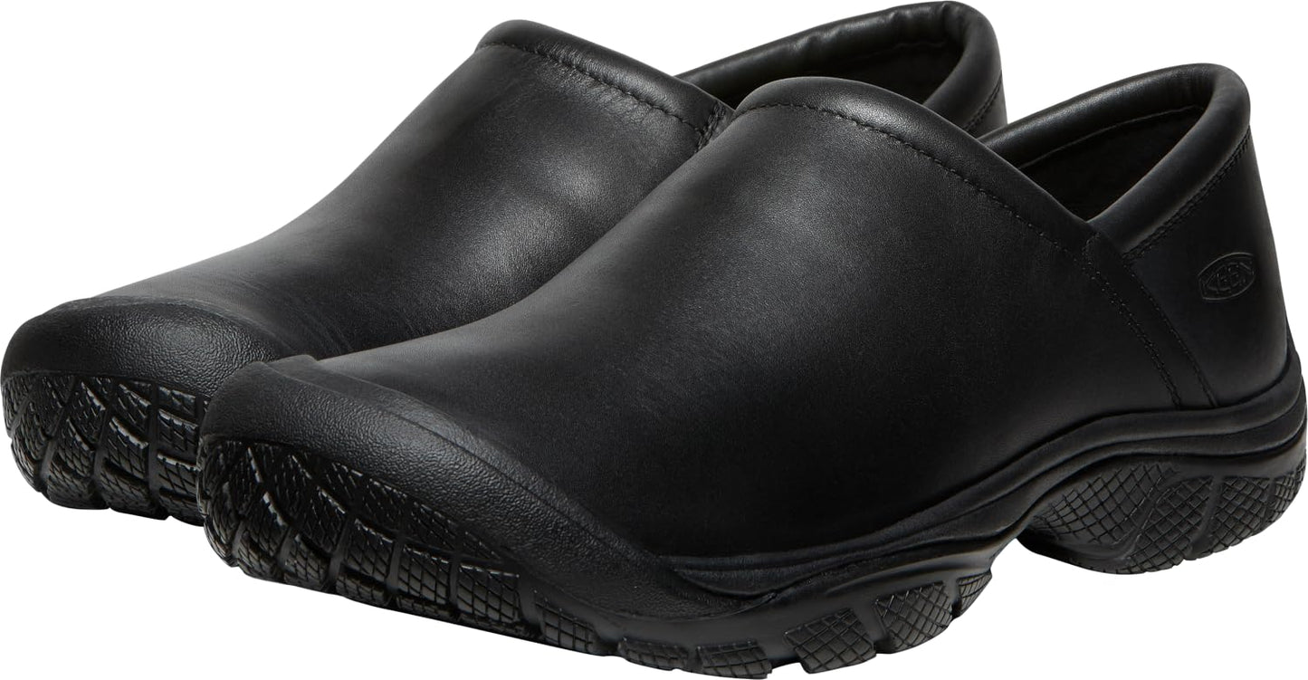 KEEN Utility Men's PTC Clog Non Slip Chef Work Shoe,Black/Black,9.5