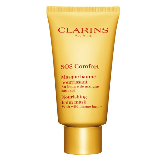 Clarins SOS Comfort Nourishing Balm Mask | Improved Comfort, Softer and Intensely Nourished Skin 10 Minutes After Application* | 10-Minute Face Mask | Restores Radiance | Dry Skin Type | 2.3 Ounces