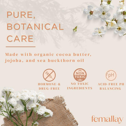 Femallay Organic Vaginal Melts – Sweetly Peach – Moisturizes and Refreshes – 14 Count + Applicator