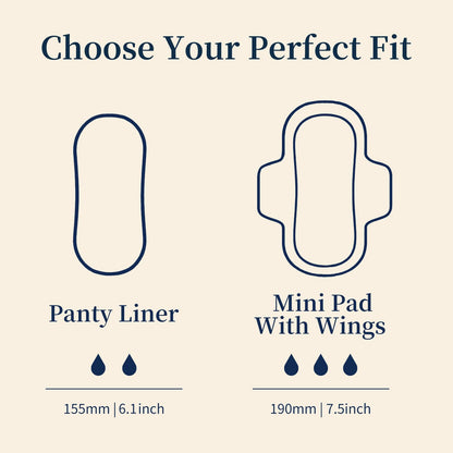 MODAL Panty Liners for Women, Unscented Sanitary Pads Without Wings, Daily Thin Panty Liners, 6.1 Inch(155 mm), Regular, 20 Count
