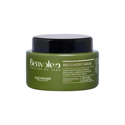 ALFAPARF MILANO Benvoleo Recovery Mask for Damaged Hair - Clean, Vegan, Sustainable Hair Care - Repairs, Reconstructs, Protects - Paraffin Free - Natural Ingredients - 8.45 FL. Oz.