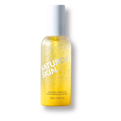 Saturday Skin Yuzu Vitamin C Essence Jelly Mist- Brightening Plumping Soothing Pore Refining - Encapsulated Vitamin C Ceramides Peptides - Korean Skincare Face Dual-Texture Mist Essence