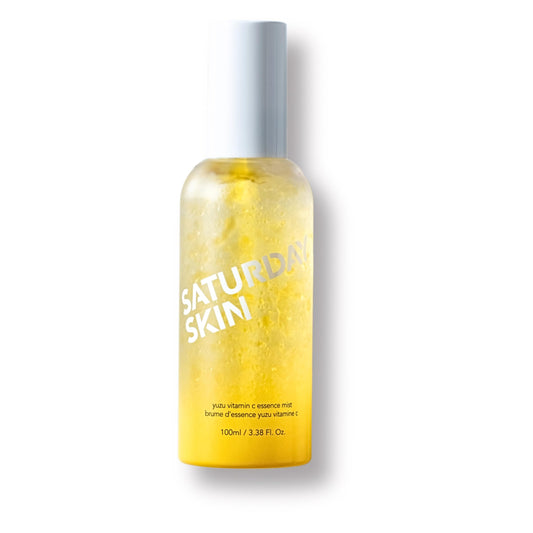 Saturday Skin Yuzu Vitamin C Essence Jelly Mist- Brightening Plumping Soothing Pore Refining - Encapsulated Vitamin C Ceramides Peptides - Korean Skincare Face Dual-Texture Mist Essence
