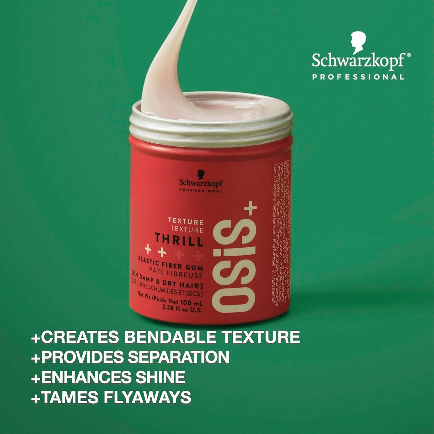 OSiS+ Thrill Fibre Gum - Medium Hold Flexible Style Control with Natural Shine