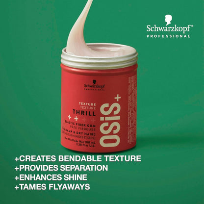 OSiS+ Thrill Fibre Gum - Medium Hold Flexible Style Control with Natural Shine