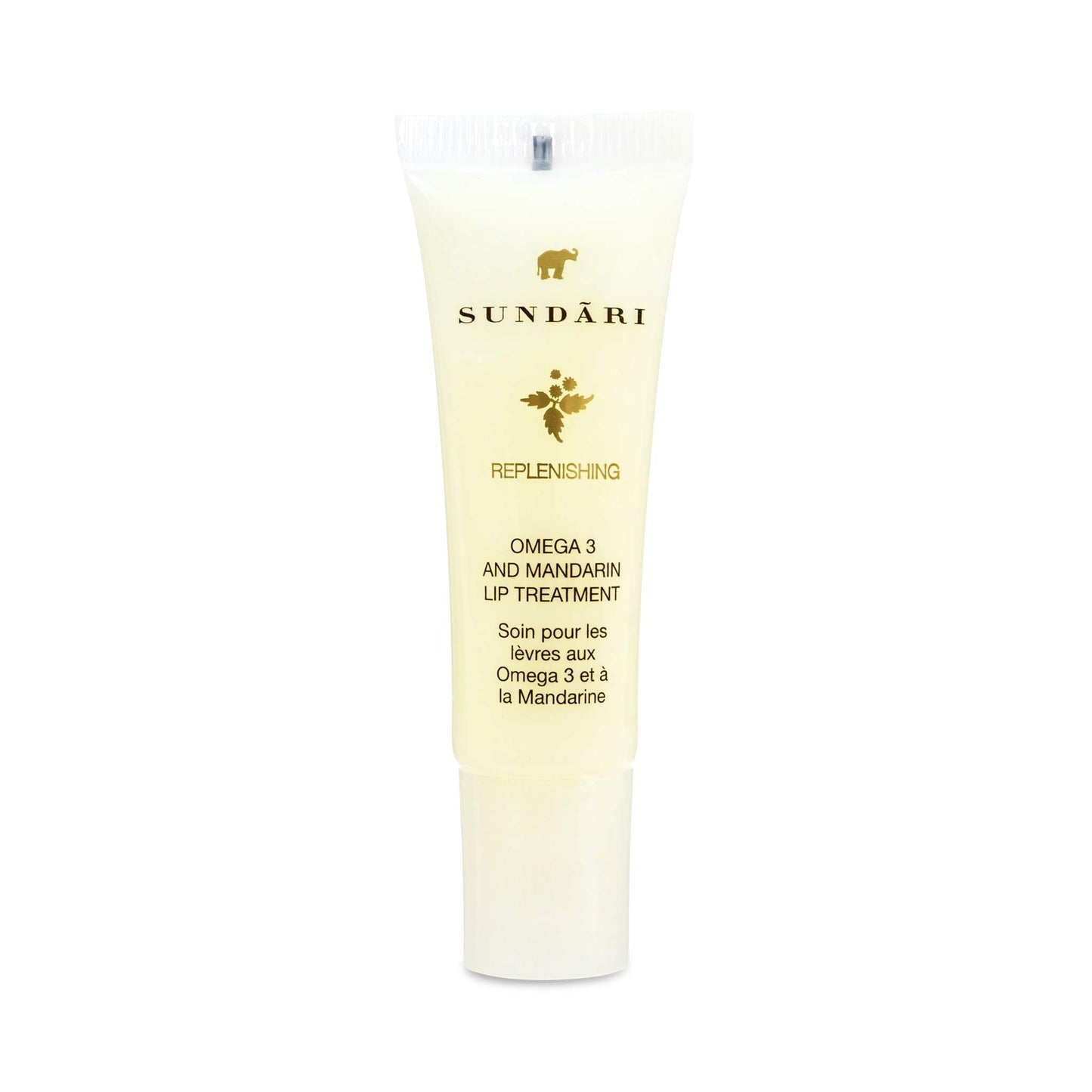 SUNDARI Omega 3 and Mandarin Lip Treatment, 0.42 Fl Oz, Hydrating Lip Balm for Dry, Chapped Lips, Nourishes, Soothes, and Heals Lips, Reduces Lines