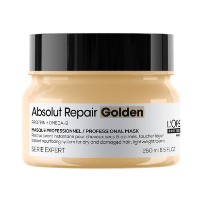 L'Oréal Professionnel Paris Absolut Repair Golden Mask - Repairs Damage & Provides Shine For Fine to Medium, Dry, & Damaged Hair