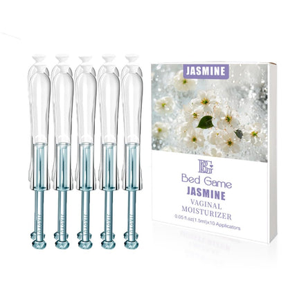 Jasmine Natural Vaginal Moisturizer for Women - Female Care Moisturizing Care Long-Lasting Hydration, pH-Balanced Lube Injector for Women's Dryness - Disposable Prefilled Massage Gel (10 Pcs)