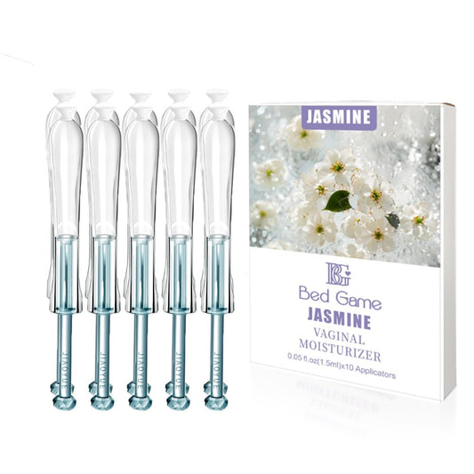 Jasmine Natural Vaginal Moisturizer for Women - Female Care Moisturizing Care Long-Lasting Hydration, pH-Balanced Lube Injector for Women's Dryness - Disposable Prefilled Massage Gel (10 Pcs)