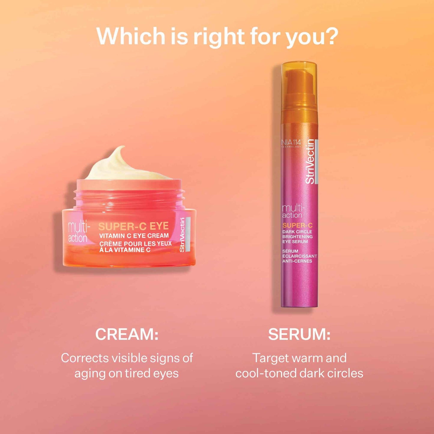 StriVectin Super-C Eye Vitamin C Eye Cream, Brightening and Firming, Boost Skin Dullness with Hyaluronic Acid
