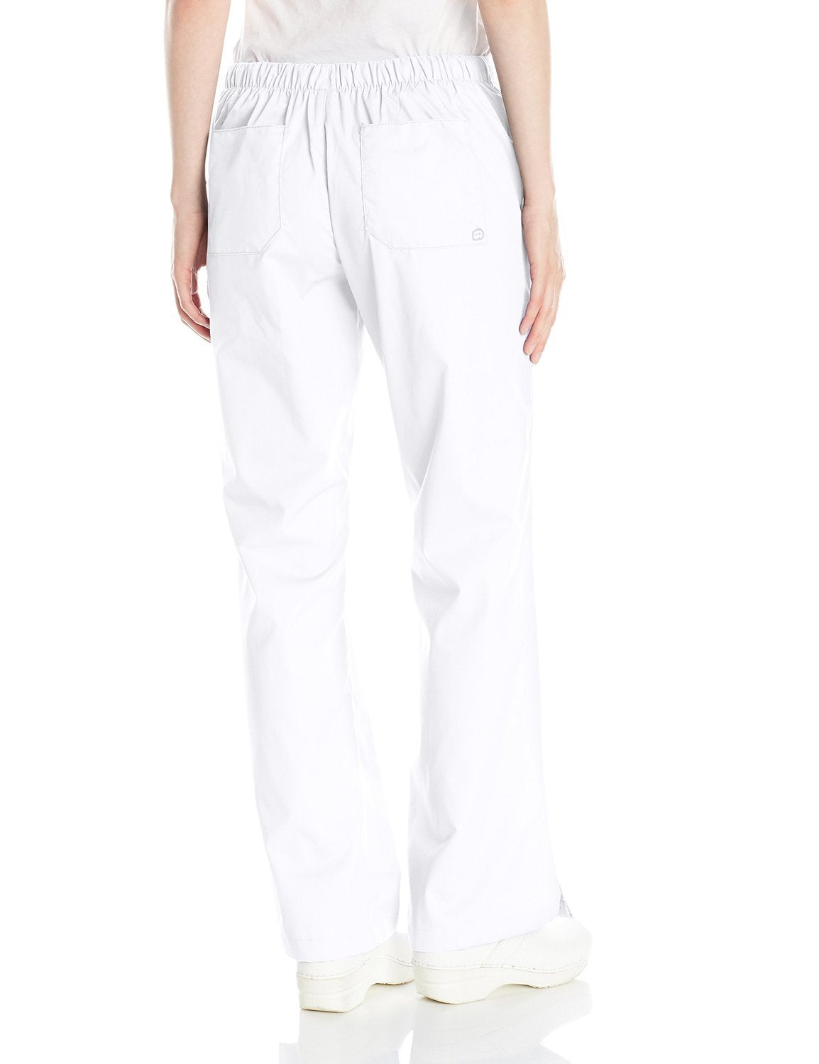 WonderWink Women's Plus-Size Wonderwork Flare Leg Scrub Pant, White, 3X-Large