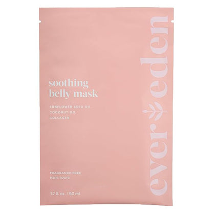 Evereden Soothing Belly Mask for Stretch Marks - One Size | 1 count | Belly Mask for Pregnancy | Clean Pregnancy Skincare | Non-toxic and Fragrance Free | Valentine Gifts for Women