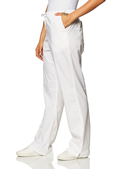 WonderWink Women's Wonderwork Flare Leg Scrub Pant, White, X-Large/Tall