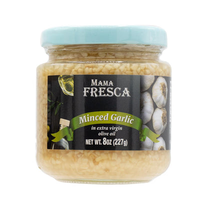 Mama Fresca Minced Garlic in Olive Oil 8oz Jar (Pack of 1)