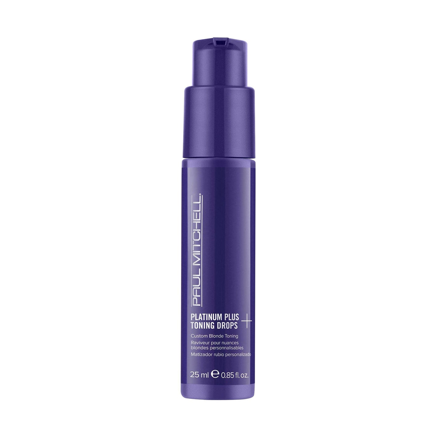 Paul Mitchell Platinum Plus Violet Toning Drops, Banishes Brass + Intensely Tones, Ideal for Blonde, Highlighted, Gray or Silver Hair, 0.85 fl. oz