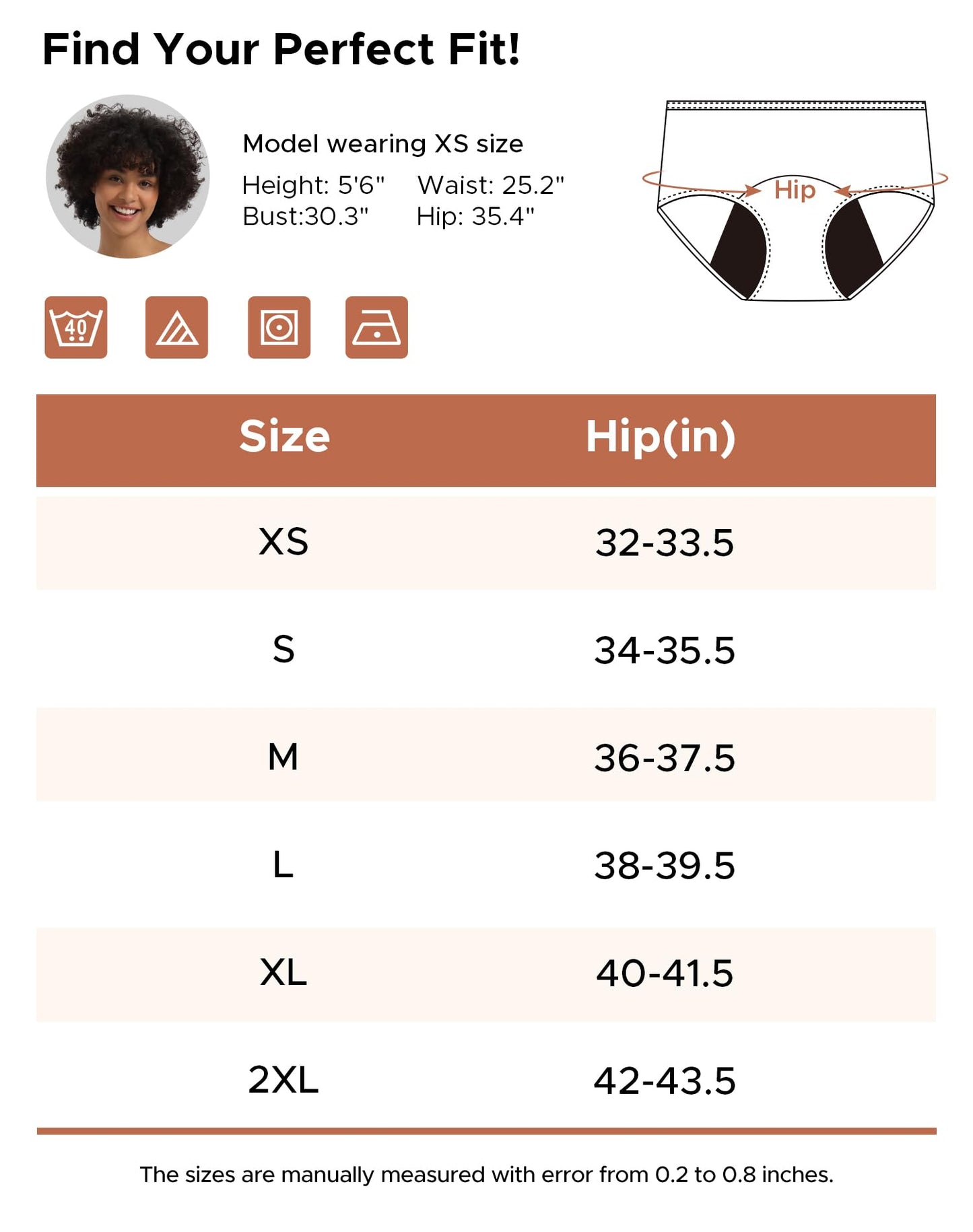 INNERSY Heavy Flow Period Underwear for Women Teens, Leak-Proof Menstrual Cotton Protective Hipster Panties 3-Pack