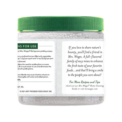 Mrs. Wages Pickle Mix, Xtra Crunch, Easy-To-Use, Fast Results, Great Taste & Crispness, Ensures Crunchiness, 5.5 oz Jar (Pack of 1)