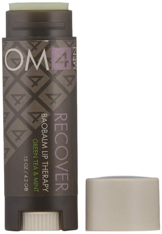 Organic Male OM4 Encore RECOVER: Bao-Balm Lip Therapy - Soothe and Hydrate Chapped, Dry Lips, Unisex, Men, Women