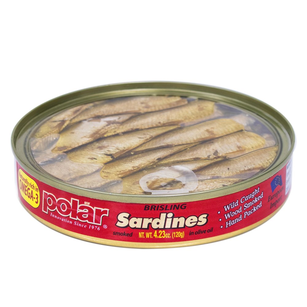 MW Polar Brisling Sardines, Smoked in Olive Oil, 4.23-Ounce
