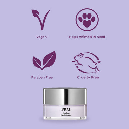 PRAI Beauty Ageless Eye D-Crease, Anti-Aging Eye Cream for Instantly Ageless-Looking Eyes, Under Eye Cream