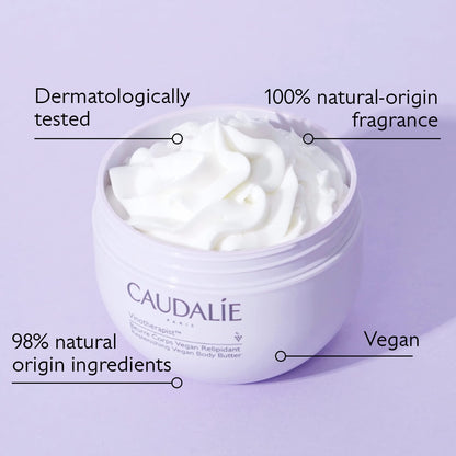 Caudalie Vinotherapist Replenishing Vegan Body Butter with Shea Butter and Grape-seed Oil, Addresses Itching Caused by Eczema and Other Skin Conditions - 250 mL