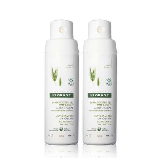Klorane Ultra Gentle Dry Shampoo with Oat+ - Gentle Formula - Instantly Revives Hair and Eliminates Odor, Dirt, and Oils - Hypoallergenic & Vegan - Paraben & Sulfate-Free