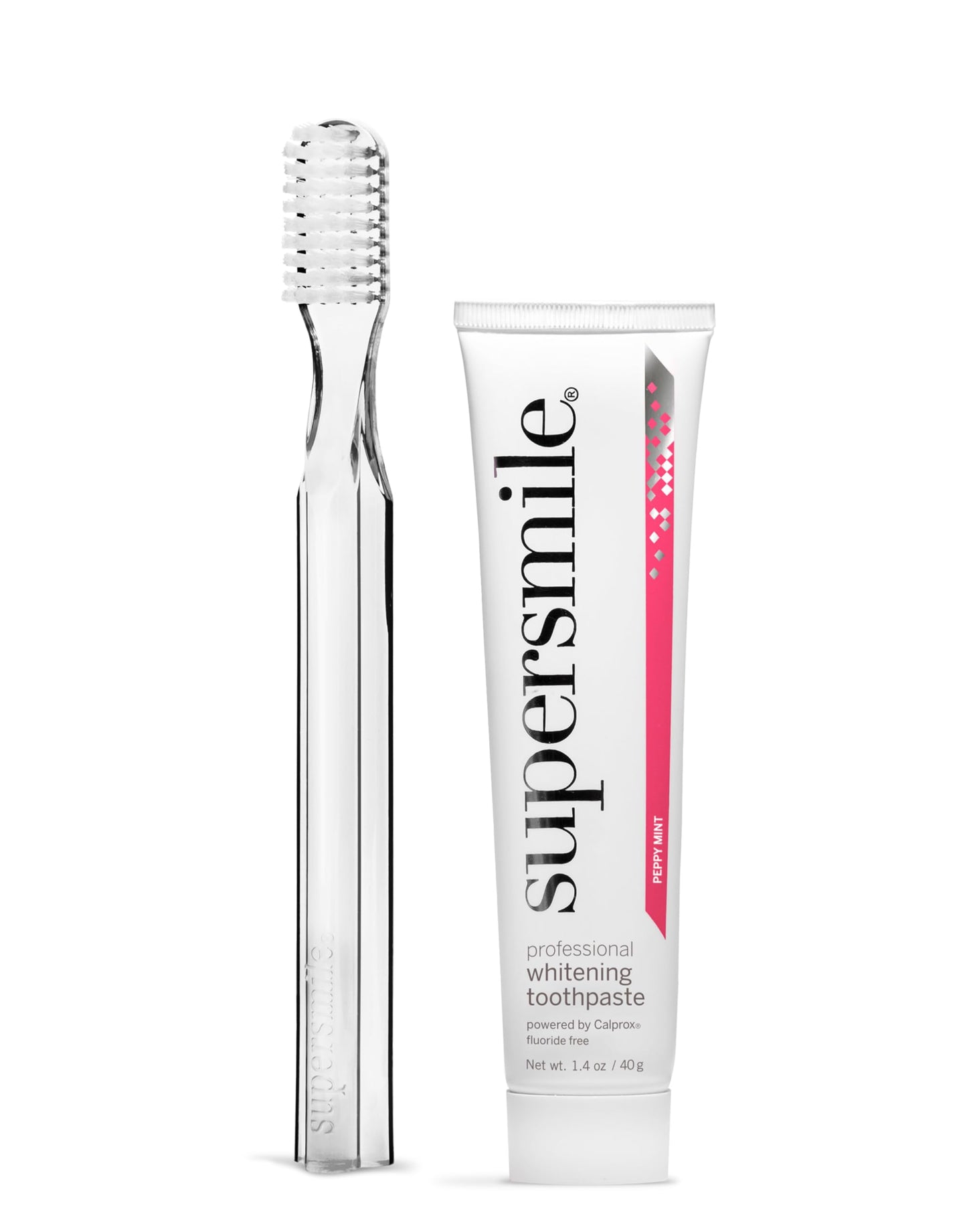 Supersmile Fluoride-Free Whitening Kit – 1.4 oz Professional Grade Whitening Toothpaste & New Generation Toothbrush – Whitens up to 6 Shades & Strengthens Enamel