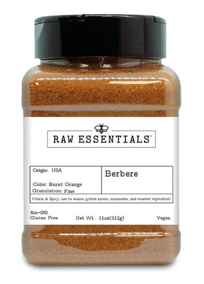 Raw Essentials Berbere Spice Blend – Bold Ethiopian Seasoning for Doro Wat, Lentils, Meats & Roasted Vegetables – Warm & Smoky – 11 oz