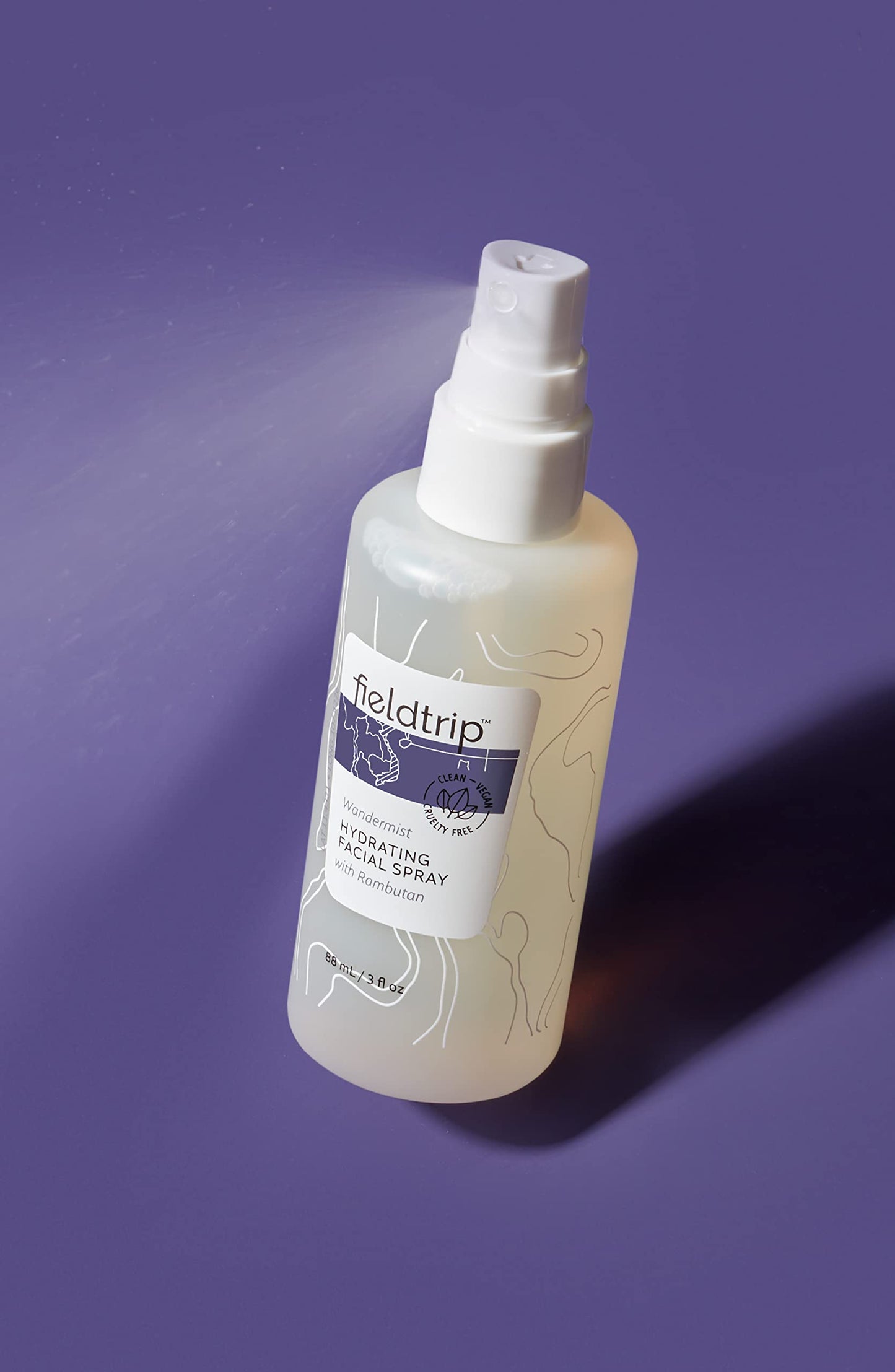 Fieldtrip Wandermist Hydrating Facial Spray with Rambutan, 3 fl oz