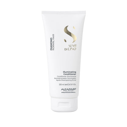 Alfaparf Milano Semi di Lino Diamond Illuminating Shampoo and Conditioner Set - Sulfate Free Shampoo and Conditioner for Color Treated Hair - Adds Brilliant Shine and Softness