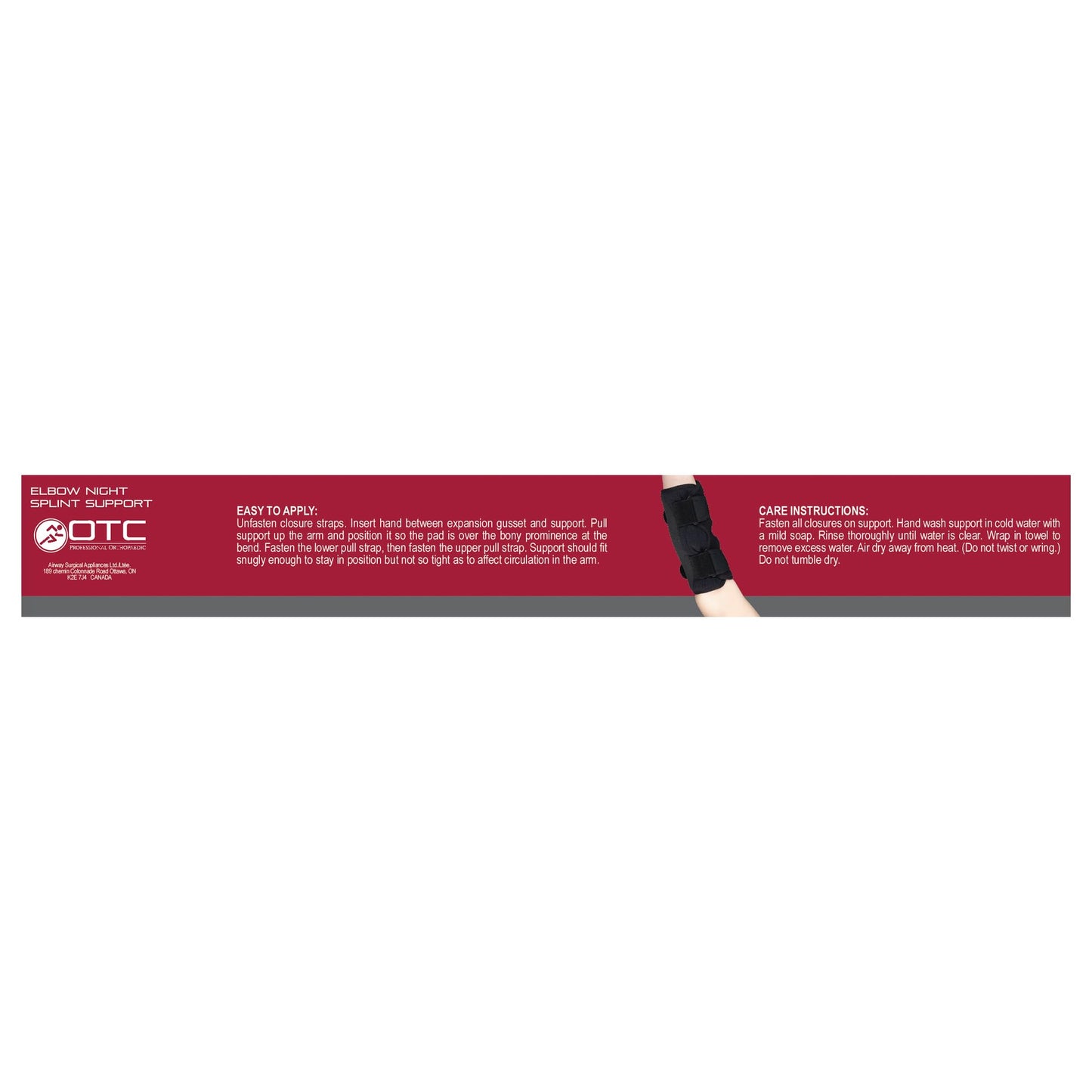 OTC Elbow Splint, Night Splint Immobilizer and Brace Support, X-Large