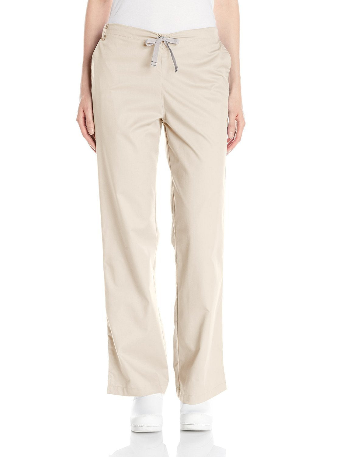 WonderWink womens Wonderwork Women's Flare Leg (Size 2x-5x) medical scrubs pants, Khaki, 4X-Large US