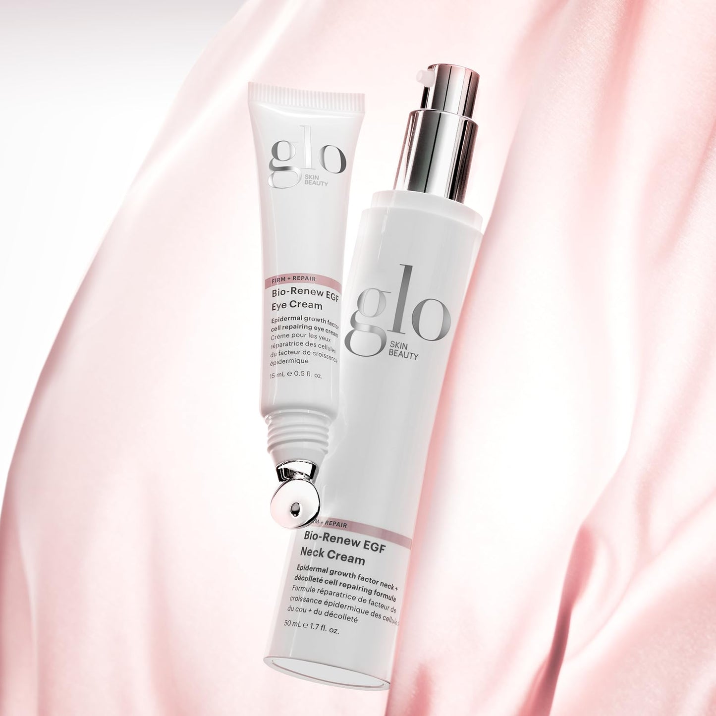 Glo Skin Beauty Bio-Renew EGF Neck Cream - Epidermal Growth Factor Neck + Décolleté Cell Repairing Formula, Reduce the Appearance of Wrinkles, Fine Lines Crepey & Sagging Skin