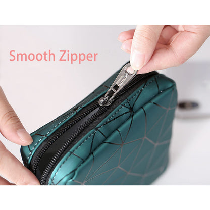 Sanitary Napkin Storage Bag, 2pcs Feminine Menstruation Pad Holder, Small Portable Menstrual Tampon Pouches, First Period Kit Bags for Teen Girls Women Ladies (Black and Green)