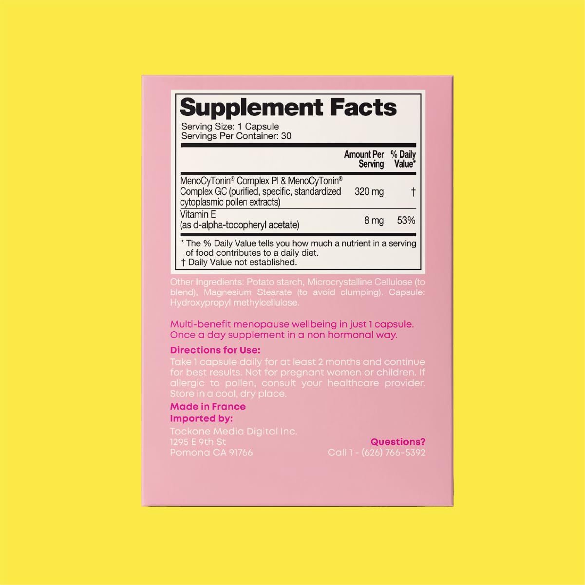 FEM Meno Menopause Supplements for Women - Non-Hormonal Menopause Relief for Hot Flashes & Night Sweats - Hormone Balance Support for Sleep, Mood & Energy - 30 Capsules