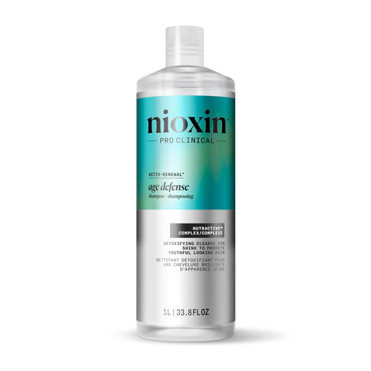 Nioxin Age Defense Shampoo for Aging Hair | Detox Scalp Cleanser with Niacinamide | Deeply Cleanses & Purifies Scalp & Hair | Paraben, Sulfate & Silicone-Free | Daily Use