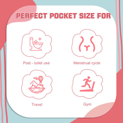 GUIDDBELLA Feminine Wipes for Women - Individually Wrapped Flushable Wipes, PH-Balanced, Alcohol-Free, Unscented, Safe for Sensitive Skin (50 Count)