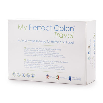 Colon Cleanse MY PERFECT COLON CARE TRAVEL, Enema Kit for Colon Cleansing, It Connects to the Faucet, Douche for Colonic Irrigation at Home and on the Go, Travel Adapter Included, Italian Product