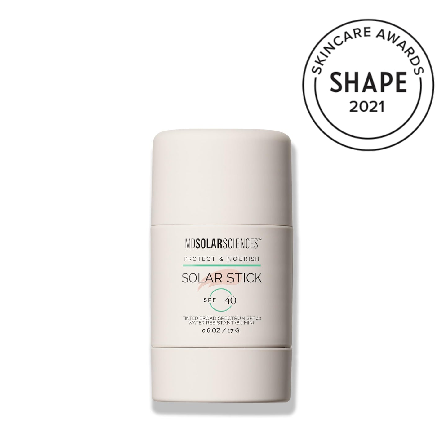 MDSolarSciences Solar Stick SPF 40 – Water-Resistant Mineral Sunscreen – Broad Spectrum UV Protection – Blendable Zinc Oxide Travel Stick – Smooth, Sheer and Natural Matte Finish, 0.6 Oz
