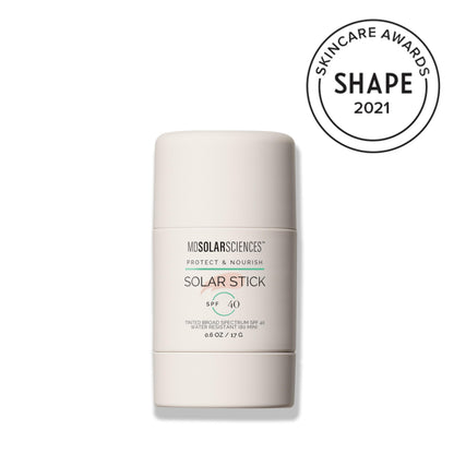 MDSolarSciences Solar Stick SPF 40 – Water-Resistant Mineral Sunscreen – Broad Spectrum UV Protection – Blendable Zinc Oxide Travel Stick – Smooth, Sheer and Natural Matte Finish, 0.6 Oz