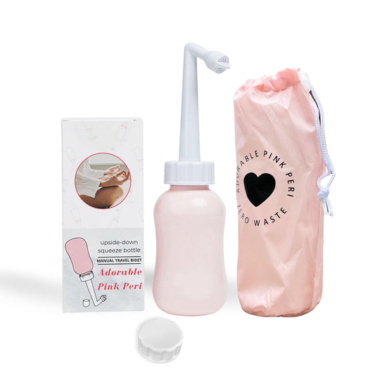 Peri Bottle After Birth Care for Postpartum Essentials Feminine Pink Portable Bidet Water Squeeze Spray Bottle for Pain Relief tears Hemorrhoids with Bottle Cap 300 ml (10 oz)