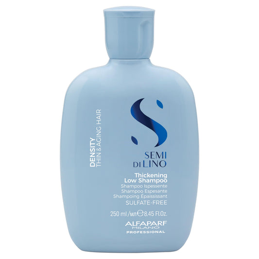 ALFAPARF MILANO Semi di Lino Density Thickening Shampoo - Peptides & Amido Acids - Fine & Thin Hair - Sulfate Free - Adds Body & Volume for Revitalized, Youthful & Thicker Hair