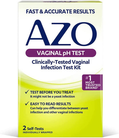AZO Complete Feminine Balance Probiotics for Vaginal Health, 30 Count & Vaginal pH Test Kit, 2 Self-Tests