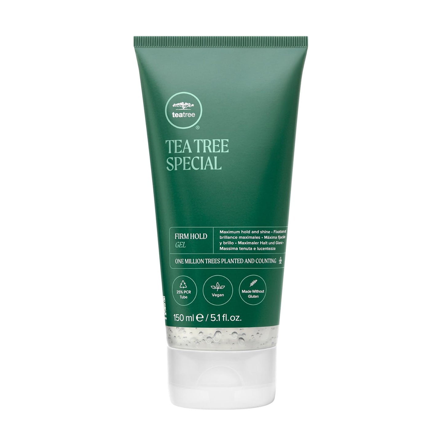 Tea Tree Firm Hold Gel, Hair Gel, Maximum Hold, High-Shine Finish, For All Hair Types