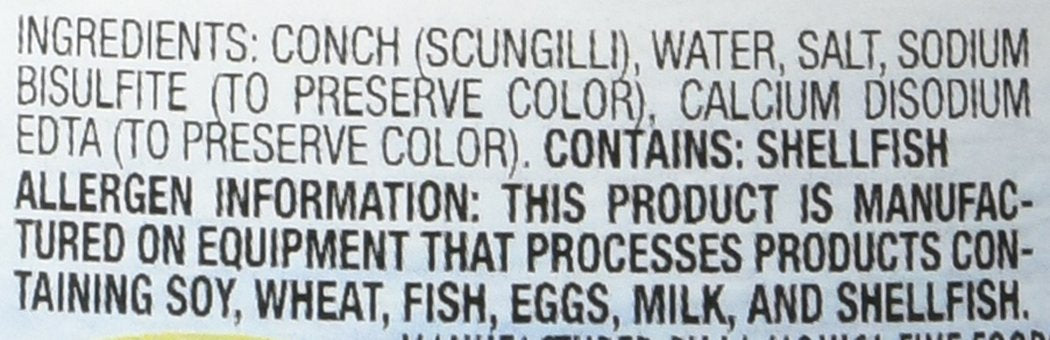 Scungilli - Sliced Conch - 184g(6.5 Ounce)