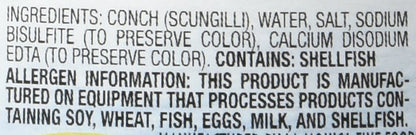 Scungilli - Sliced Conch - 184g(6.5 Ounce)