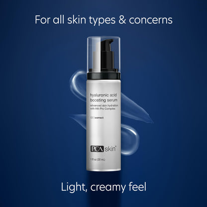 PCA SKIN Hyaluronic Acid Boosting Face Serum, Hyaluronic Acid Serum for Face Made with Niacinamide and Ceramides, Helps Reduce Fine Lines and Wrinkles and Delivers 24-Hour Moisturization, 1 oz Pump