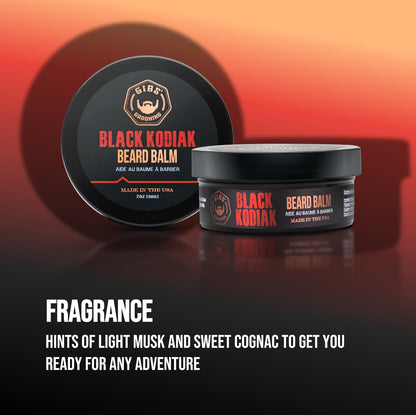 GIBS Grooming Black Kodiak Beard Balm Aid, 2 oz