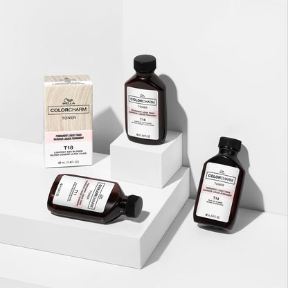 COLORCHARM Permanent Liquid Hair Toners | Neutralize Brass | Healthy-Looking Blondes Tones | Vegan & Free of Parabens